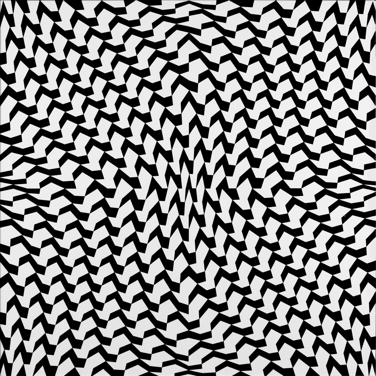Franco Grignani, Permutazione plastica ondulata su 4 trame matematiche (58/A), 1962