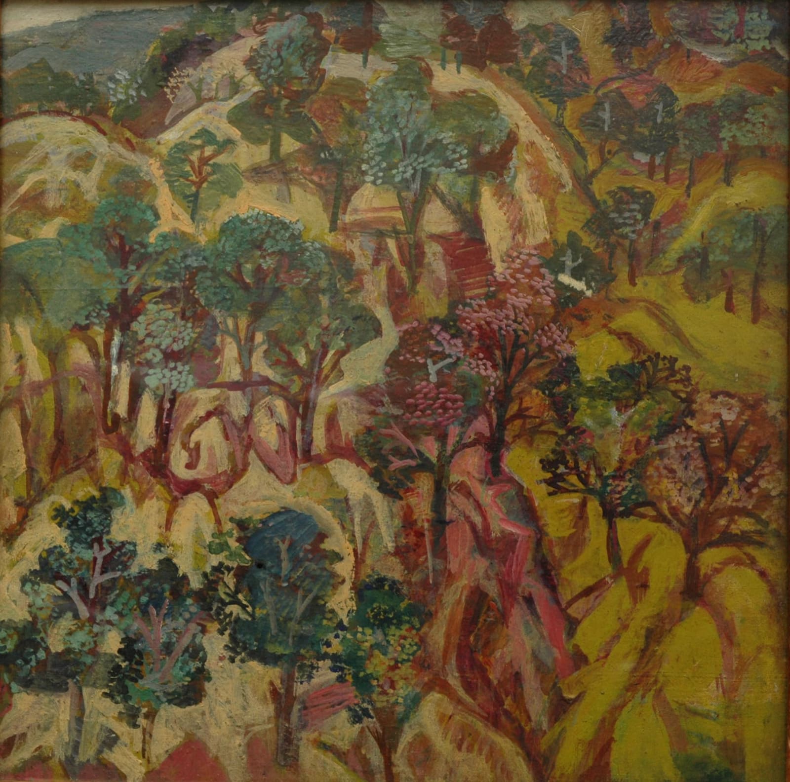 Benode Behari Mukherjee, Mussoorie Landscape, mid 50s (1956?)