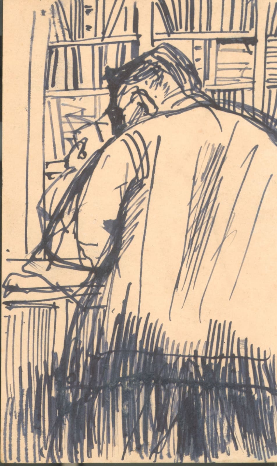 Benode Behari Mukherjee, Three Studies (Third Image on Reverse of the Sceond Image), mid 30s