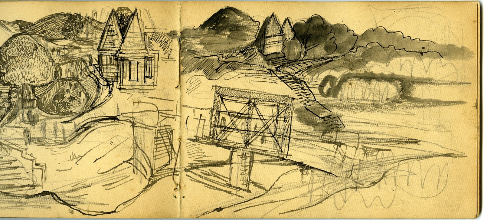 Benode Behari Mukherjee, Rajgir Sketchbook, 1945
