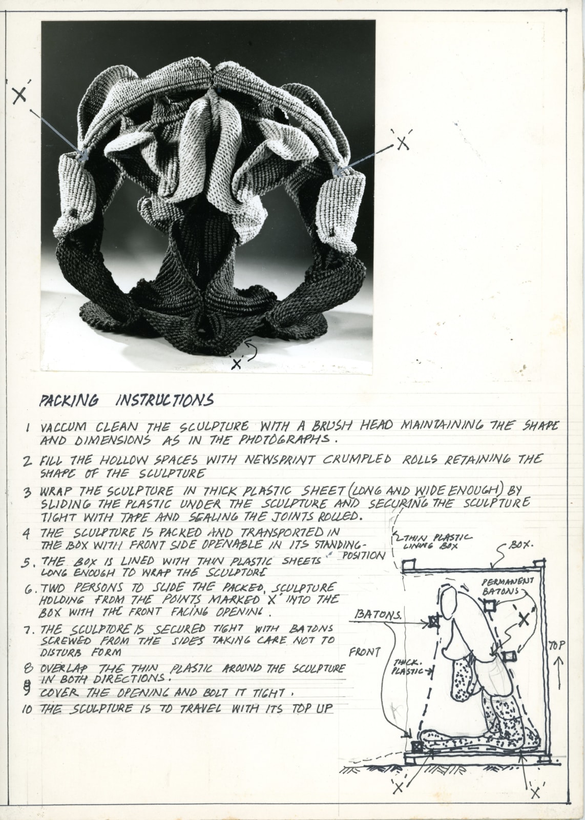 Mrinalini Mukherjee, PUSHPA - INSTALLATION INSTRUCTION
