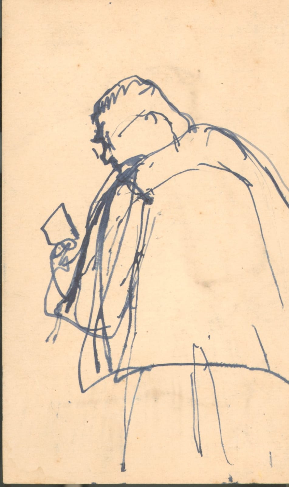 Benode Behari Mukherjee, Three Studies (Third Image on Reverse of the Sceond Image), mid 30s