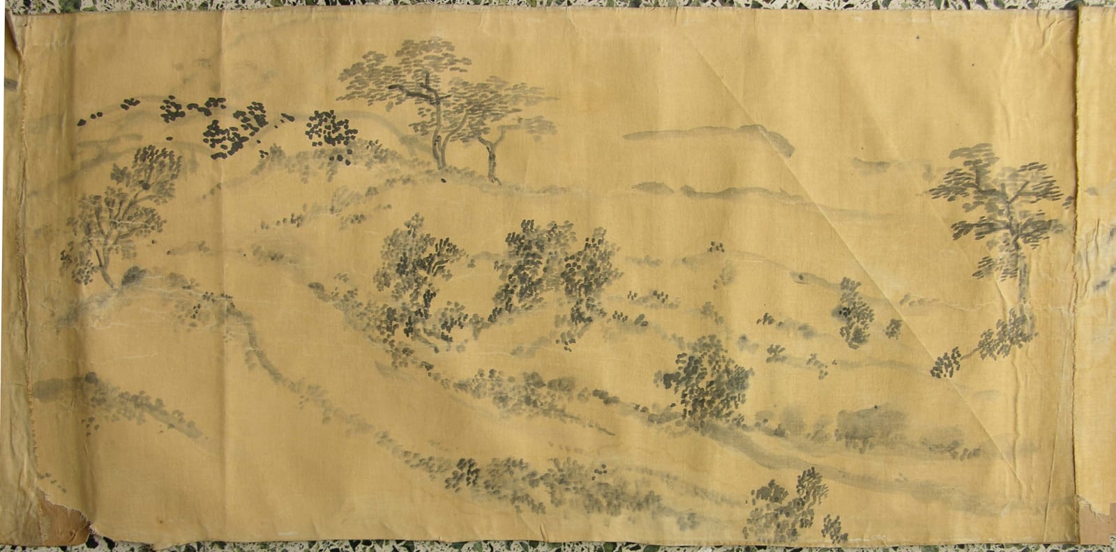 Benode Behari Mukherjee, Landscape (Fragment of a scroll), 1933