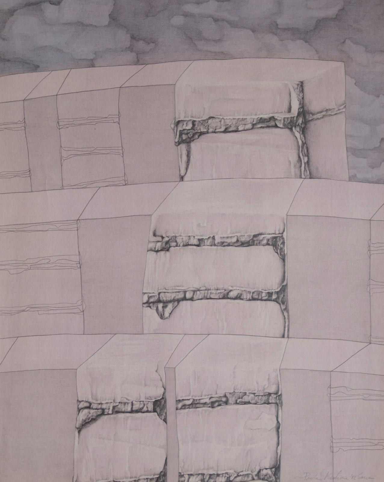 Marilena Preda Sânc, Landscape Reordering – Stone Fall, 1982