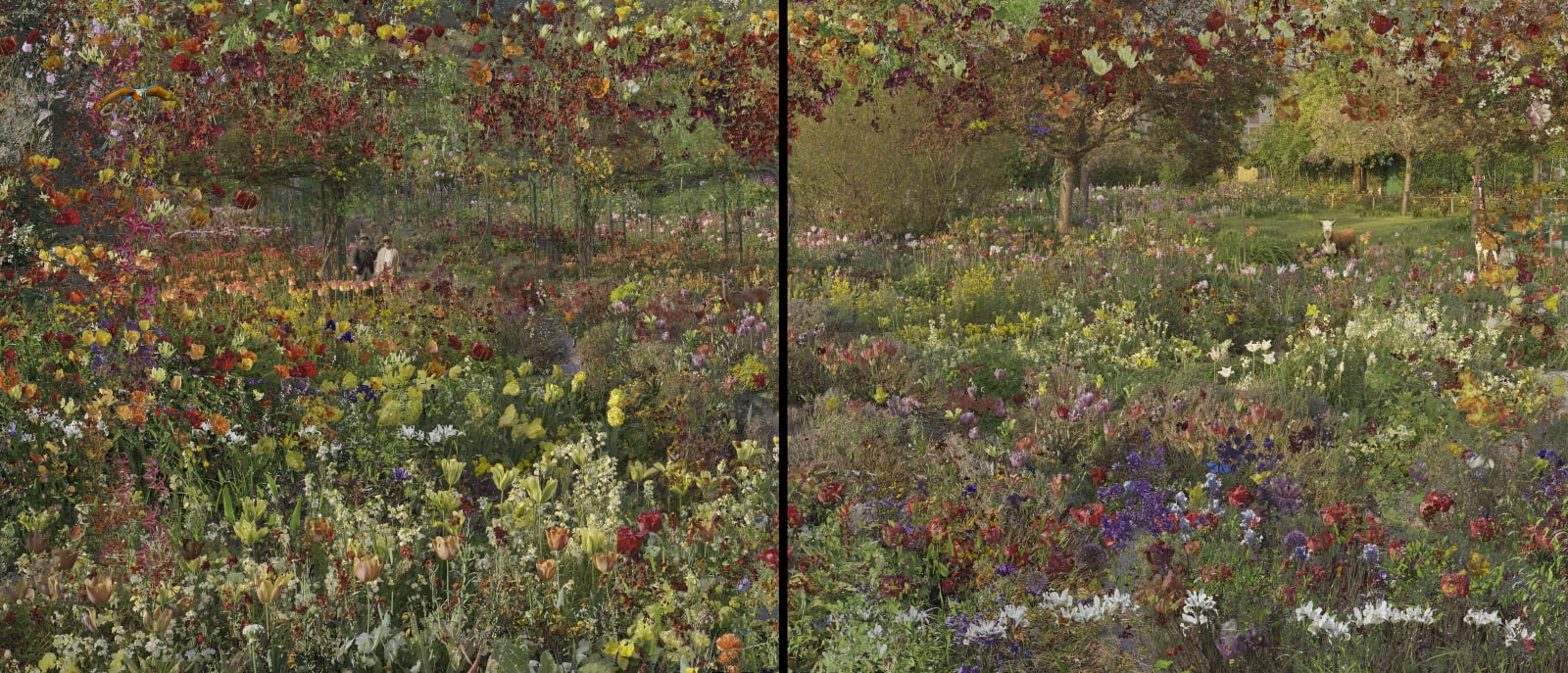 Jean-François Rauzier, Monet Jardin (Diptyque), 2022
