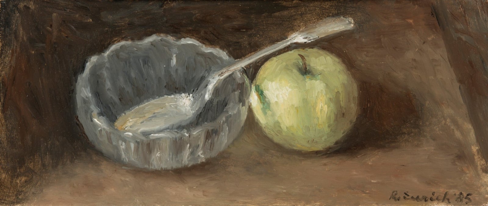 Richard Eurich, 17 Apple and Glass Bowl, 1985