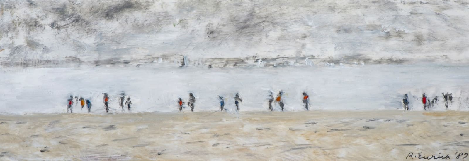Richard Eurich, 6 Figures, Low Tide, 1989