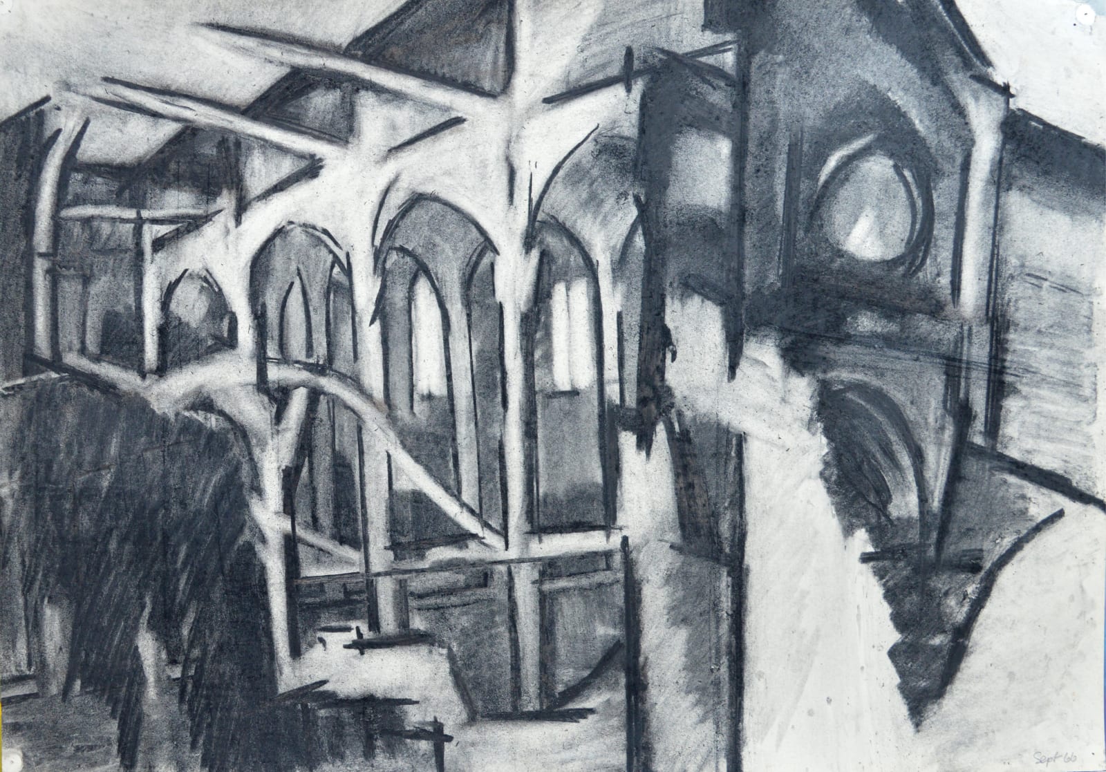 Dorothy Mead, Interior of a Church, 1966
