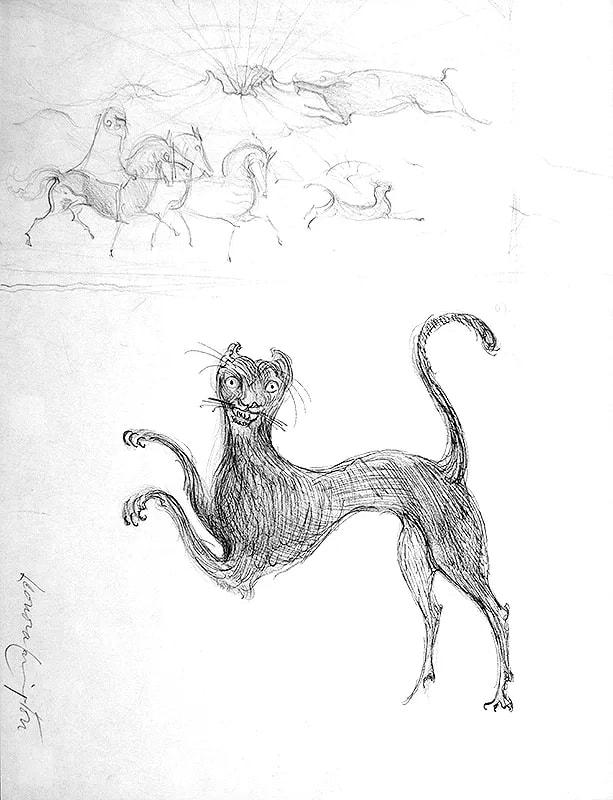 Leonora Carrington, Study for 'La gran cacería', 1962