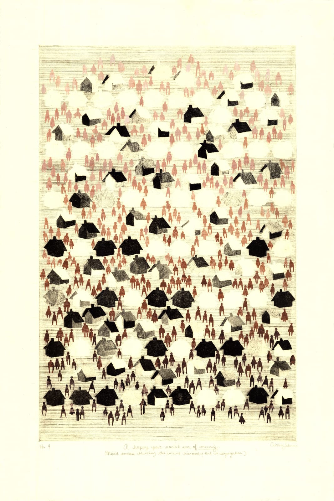 Aïsha Lehmann, No.4: A Happy Post-Racial Era of Mixing. (Mixed bodies blurring the racial hierarchy that is segregation.), 2021