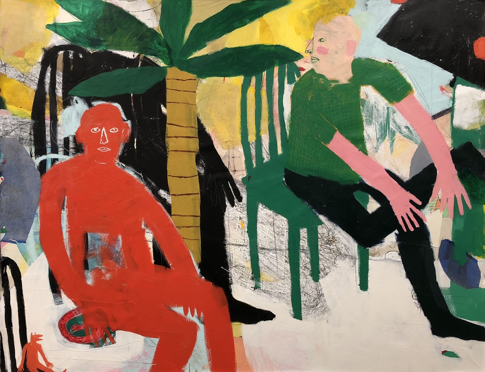Mitch Mantle, Orange-Red Man, 2021