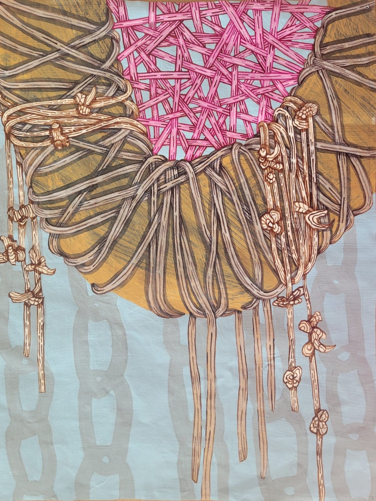Laura Sharp Wilson, Binding and Caning, 2021