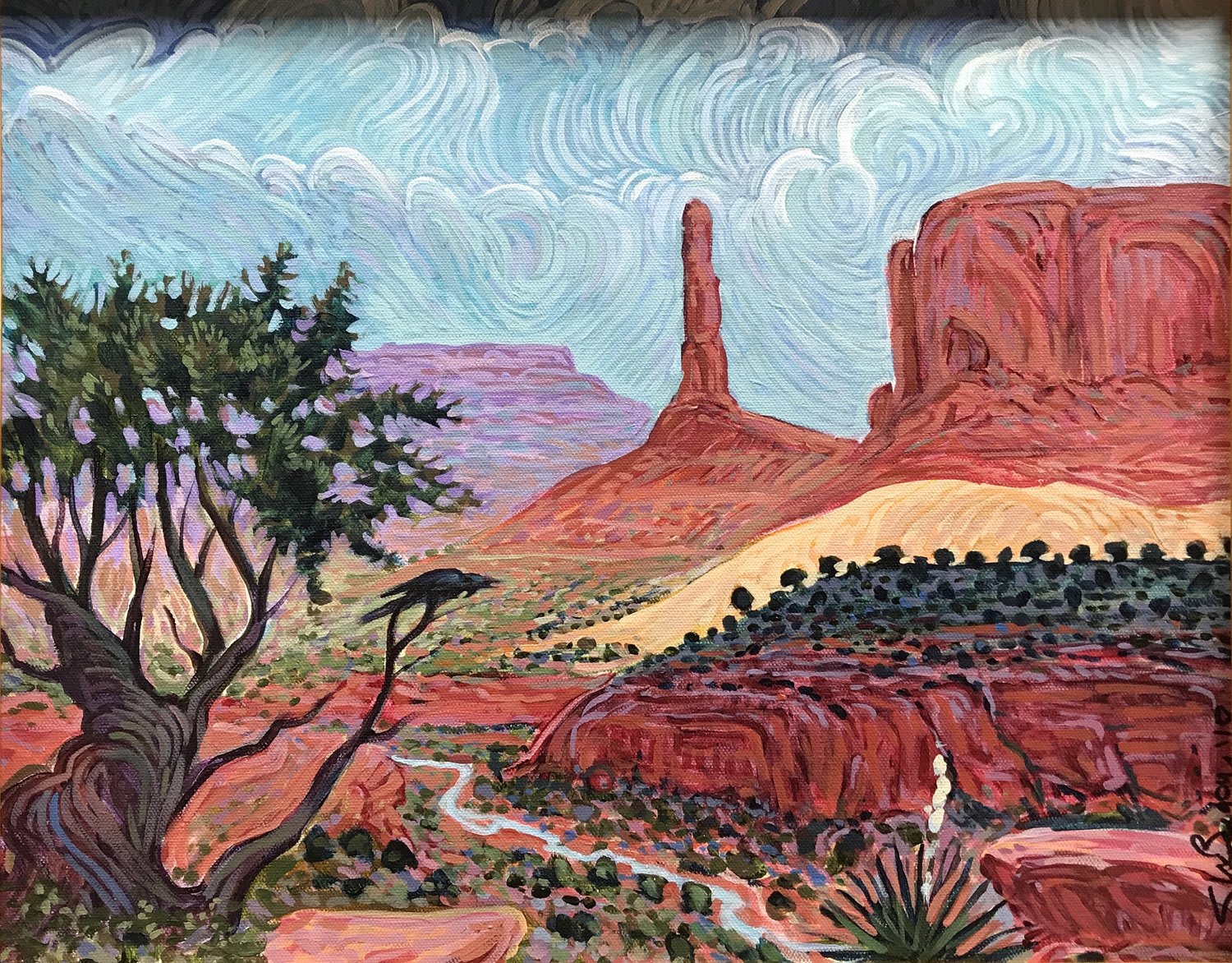 Shonto Begay, Monument Shadow, 2018