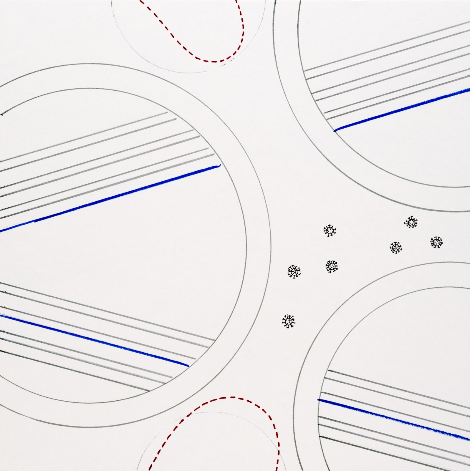 moholinushk, Emptiness - no train, no car, no bus, no traffic but Corona virus, 2020