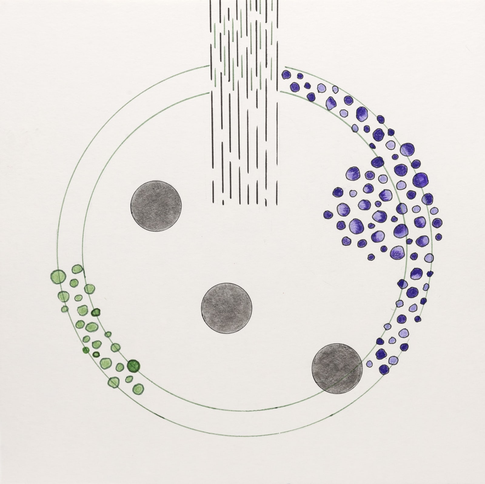 moholinushk, Japanese garden with iris and bamboo, 2019