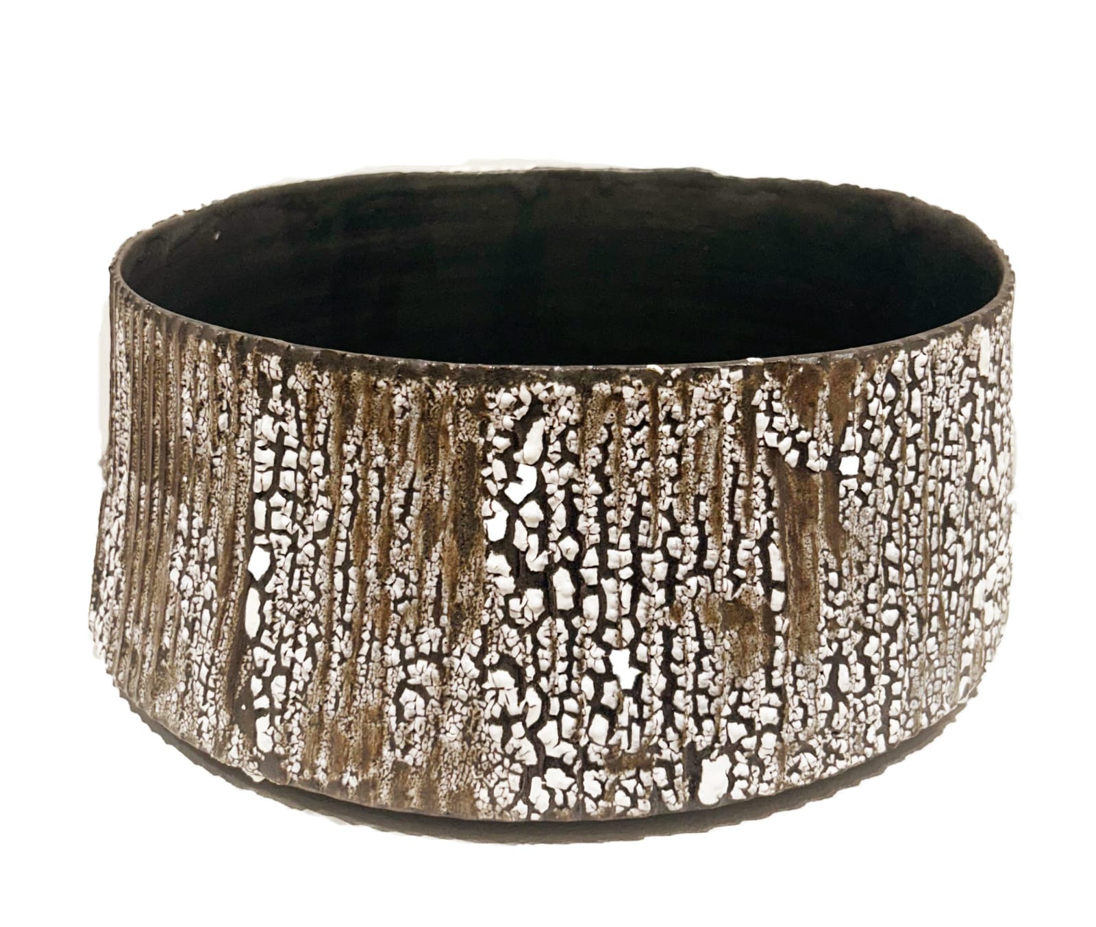 Ani Kasten, Black and White Crackle Landscape Bowl