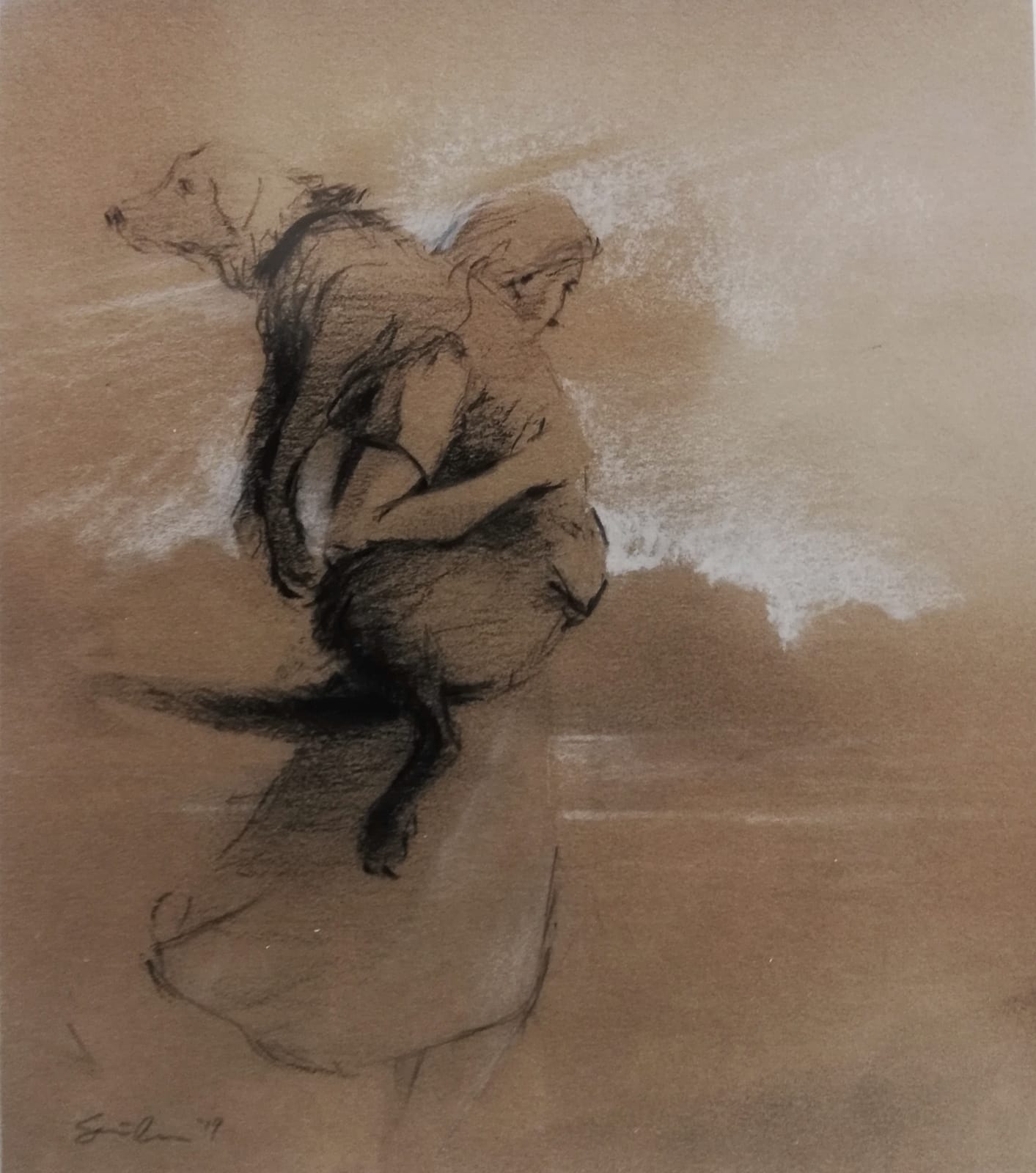 Paul Sattler, Girl and Dog IV