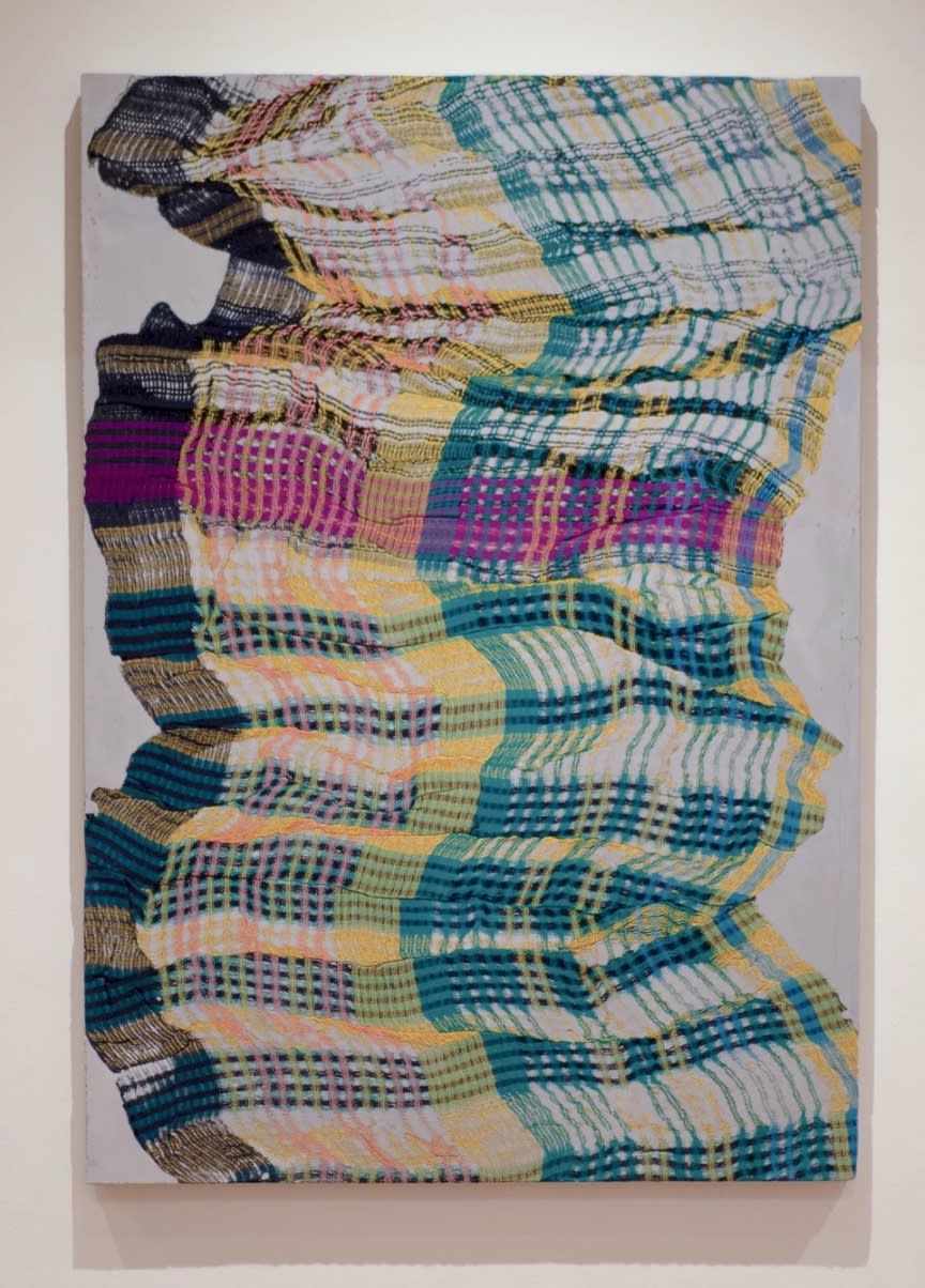Crystal Gregory, Portrait of Plaid (green)