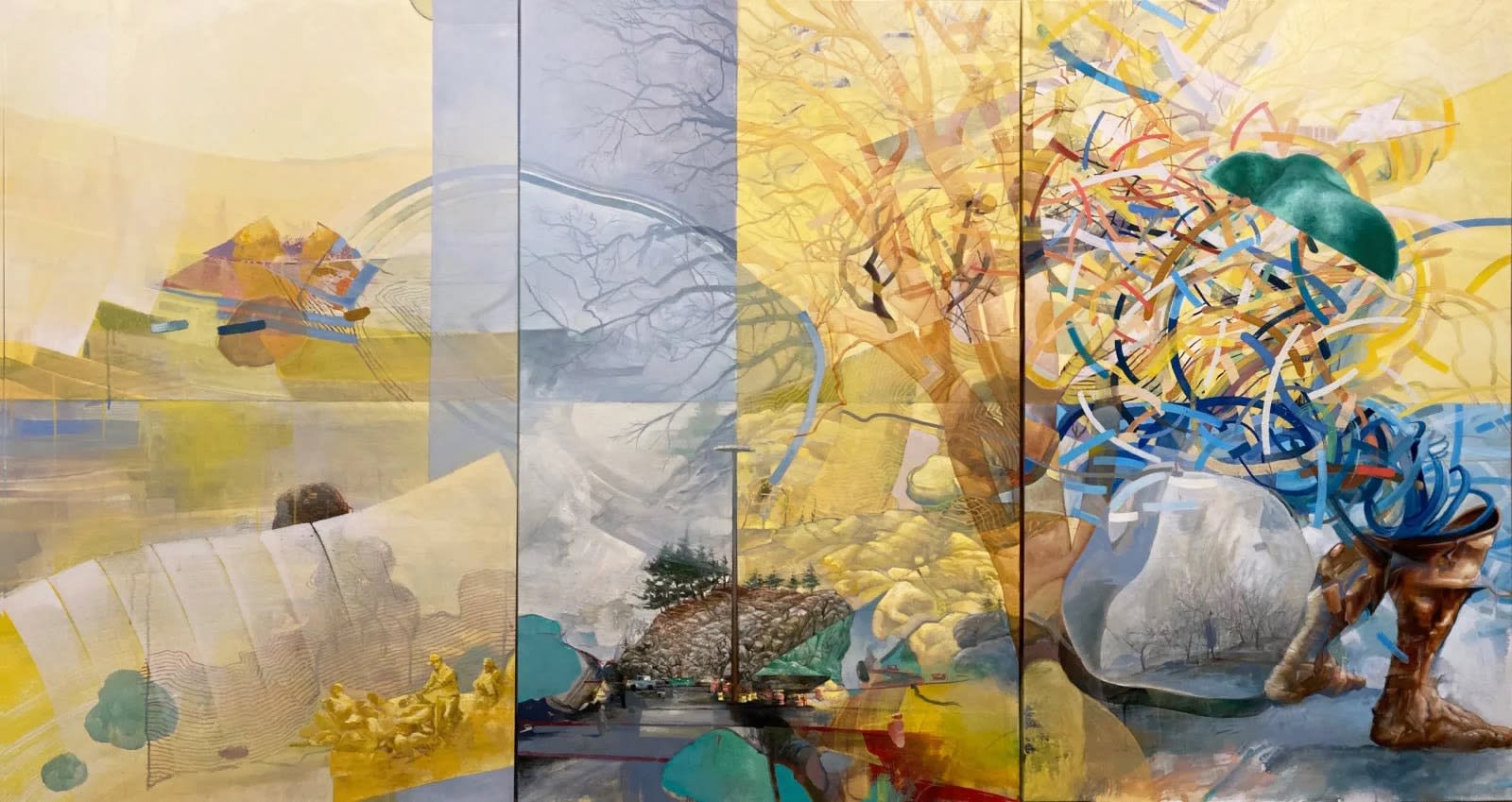 Adrian Johnston, How Fragile, triptych
