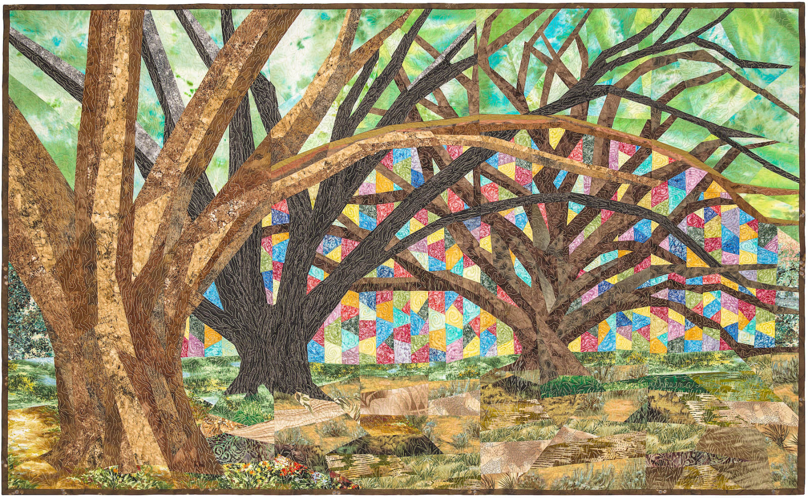 Ann Harwell, Three Live Oaks in a Tree Museum