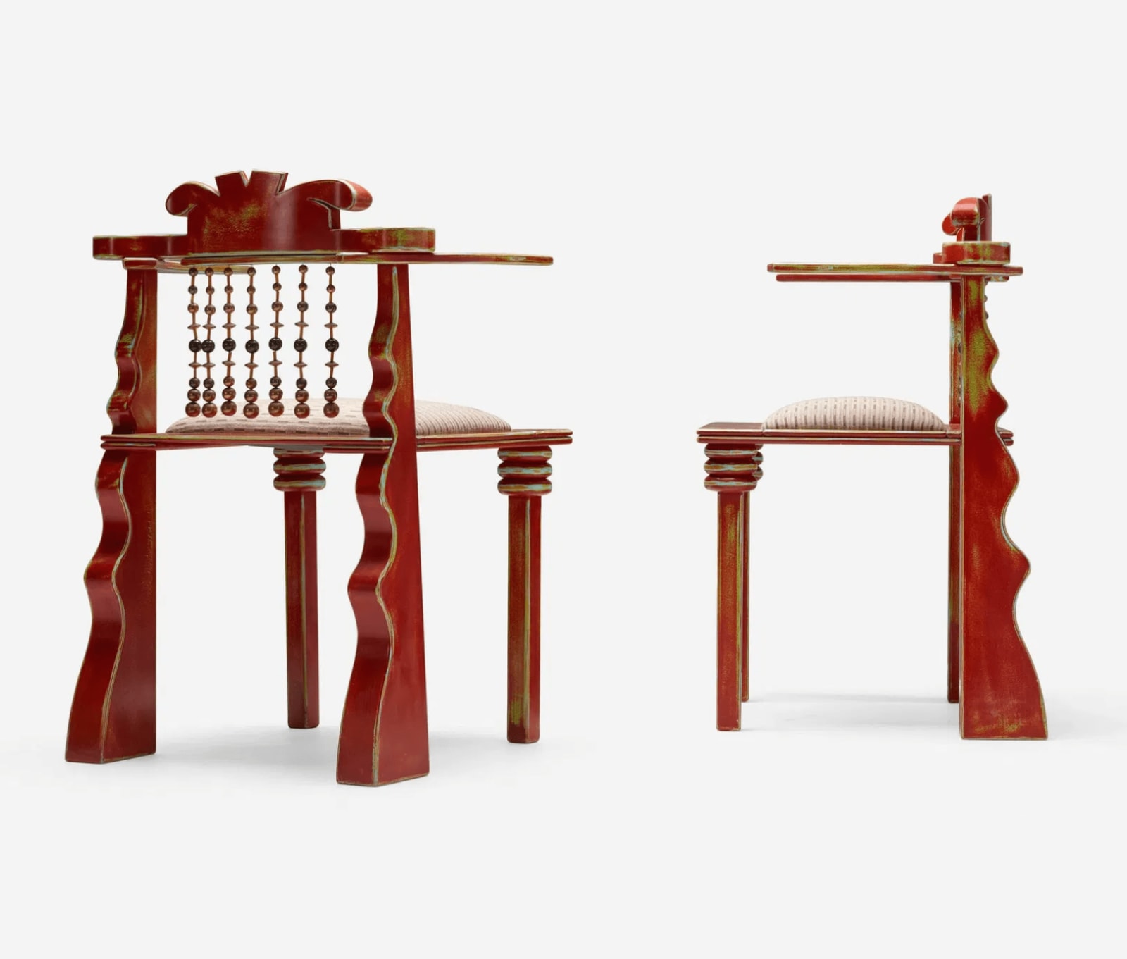 Garry Knox Bennett (1934–2022), Pair of Red Gaming Chairs