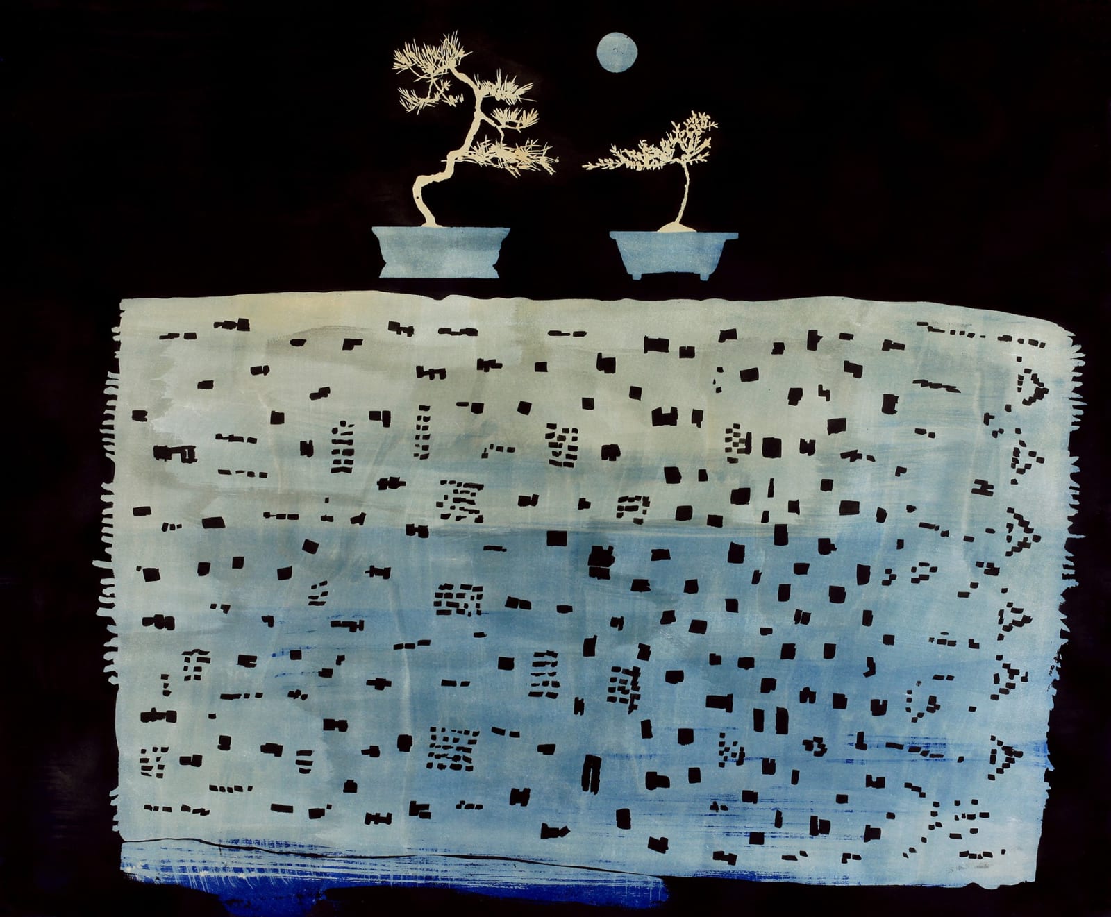 Casey Roberts, Bonsai Pair with Loose Weave Rug