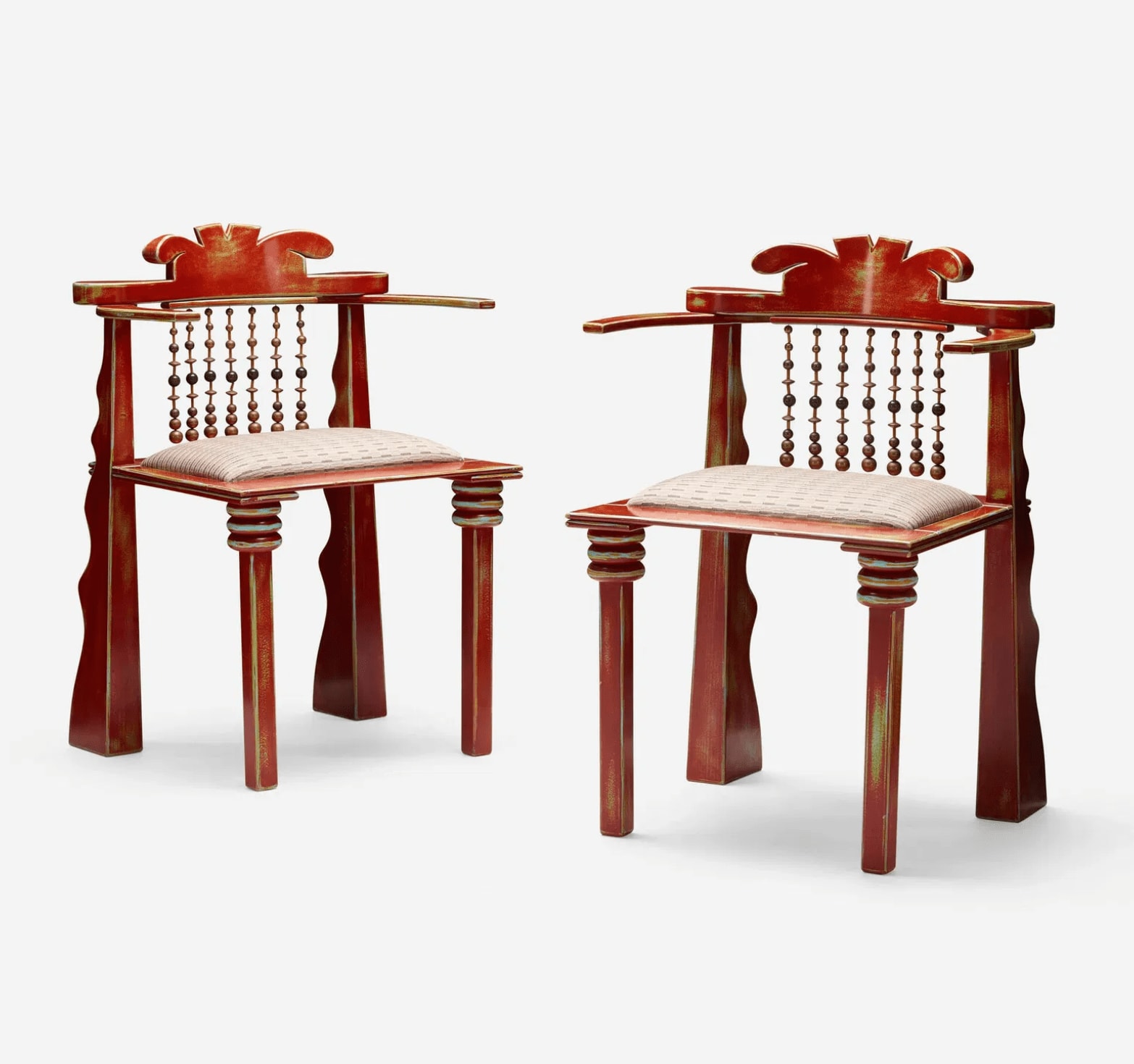 Garry Knox Bennett (1934–2022), Pair of Red Gaming Chairs