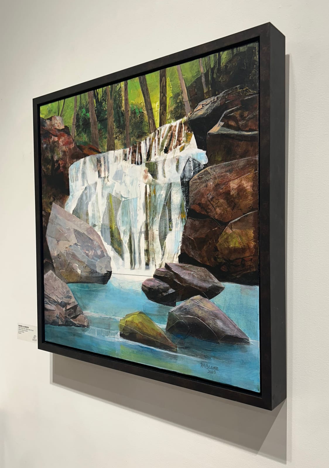 Mariella Bisson, Wide White Falls, Water, Rock, Forest