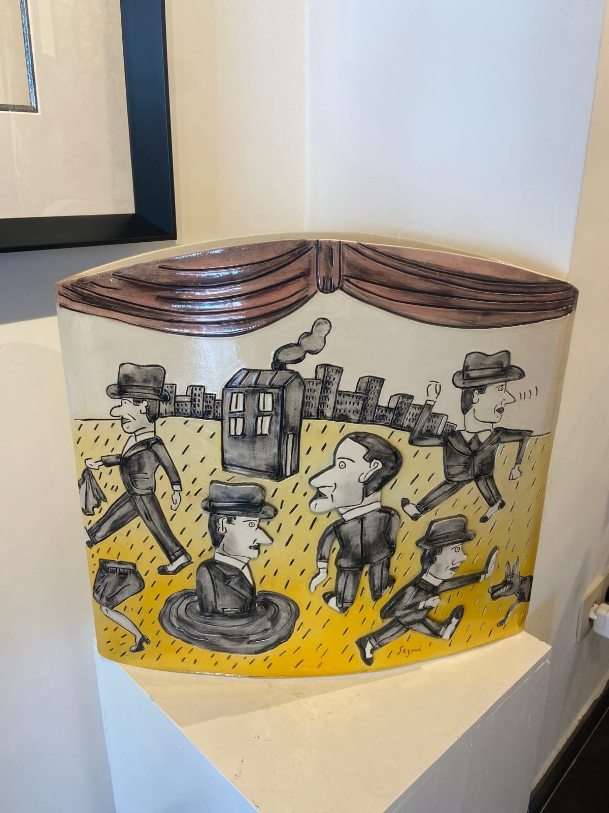 Antonio Segui, Antonio Segui - Vase en céramique jaune 14B