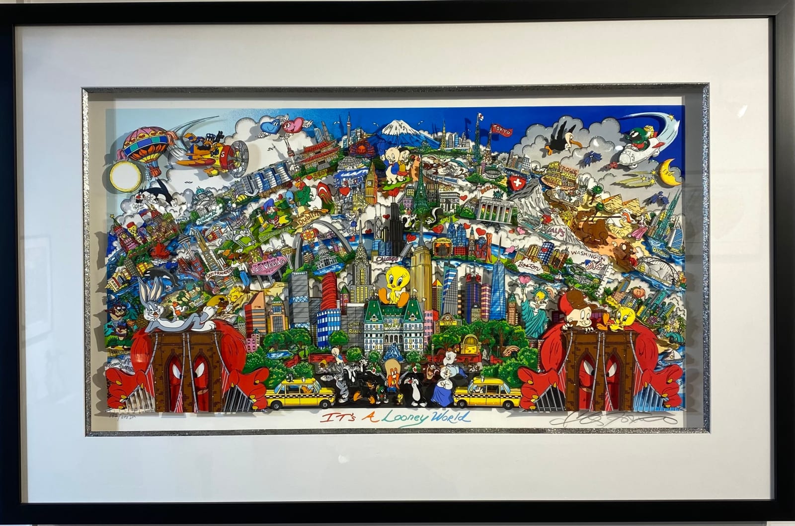 Charles Fazzino, Two Artists Take a Look at Our Looney World