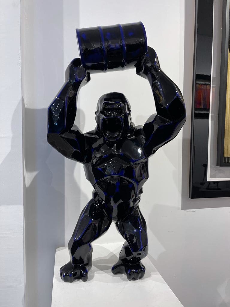 Richard Orlinski, Wild Kong avec baril Deepy Black and Blue