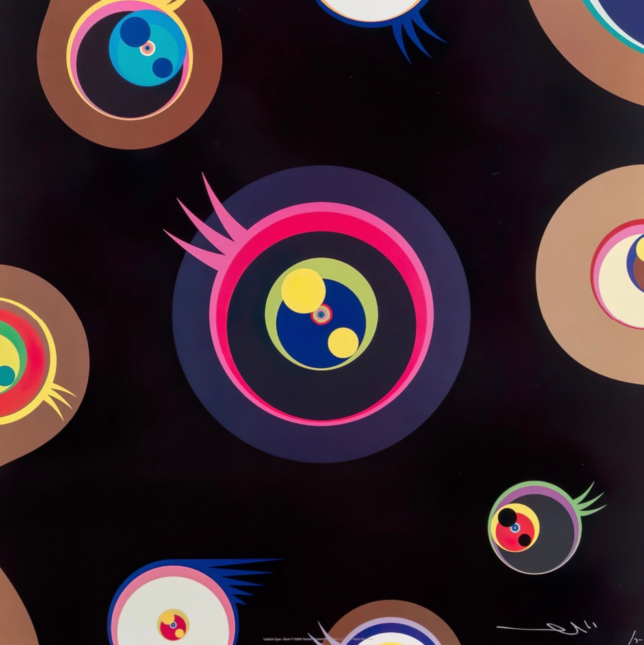 Takashi Murakami, Jellyfish eyes black 1, 2001
