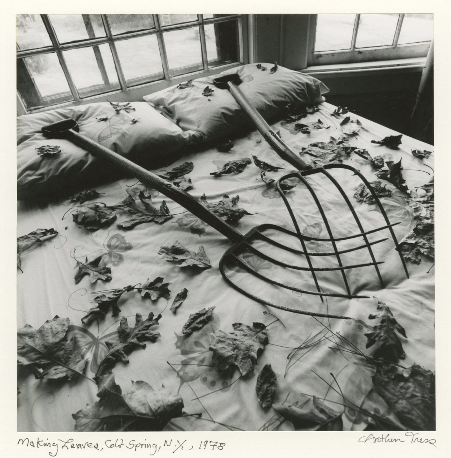 Arthur Tress, Making Leaves, Cold Spring, NY, 1978