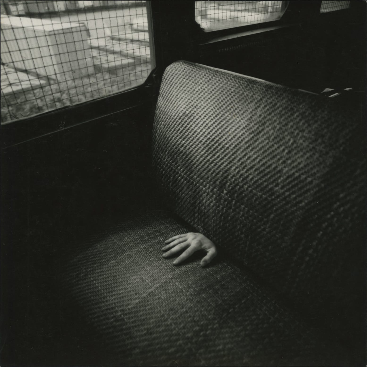 Arthur Tress, Hand on Train Seat, Staten Island, NY, 1971