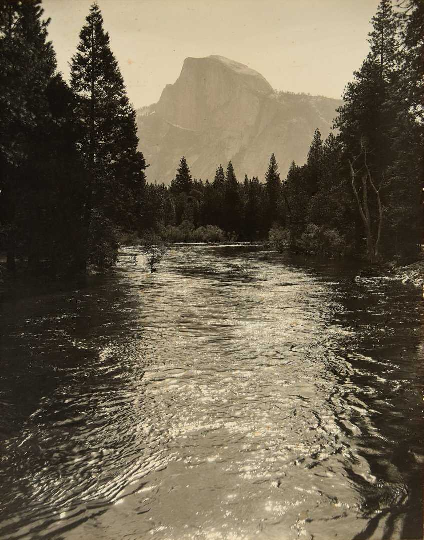Ansel Adams, Half Dome and Merced River, 1935
