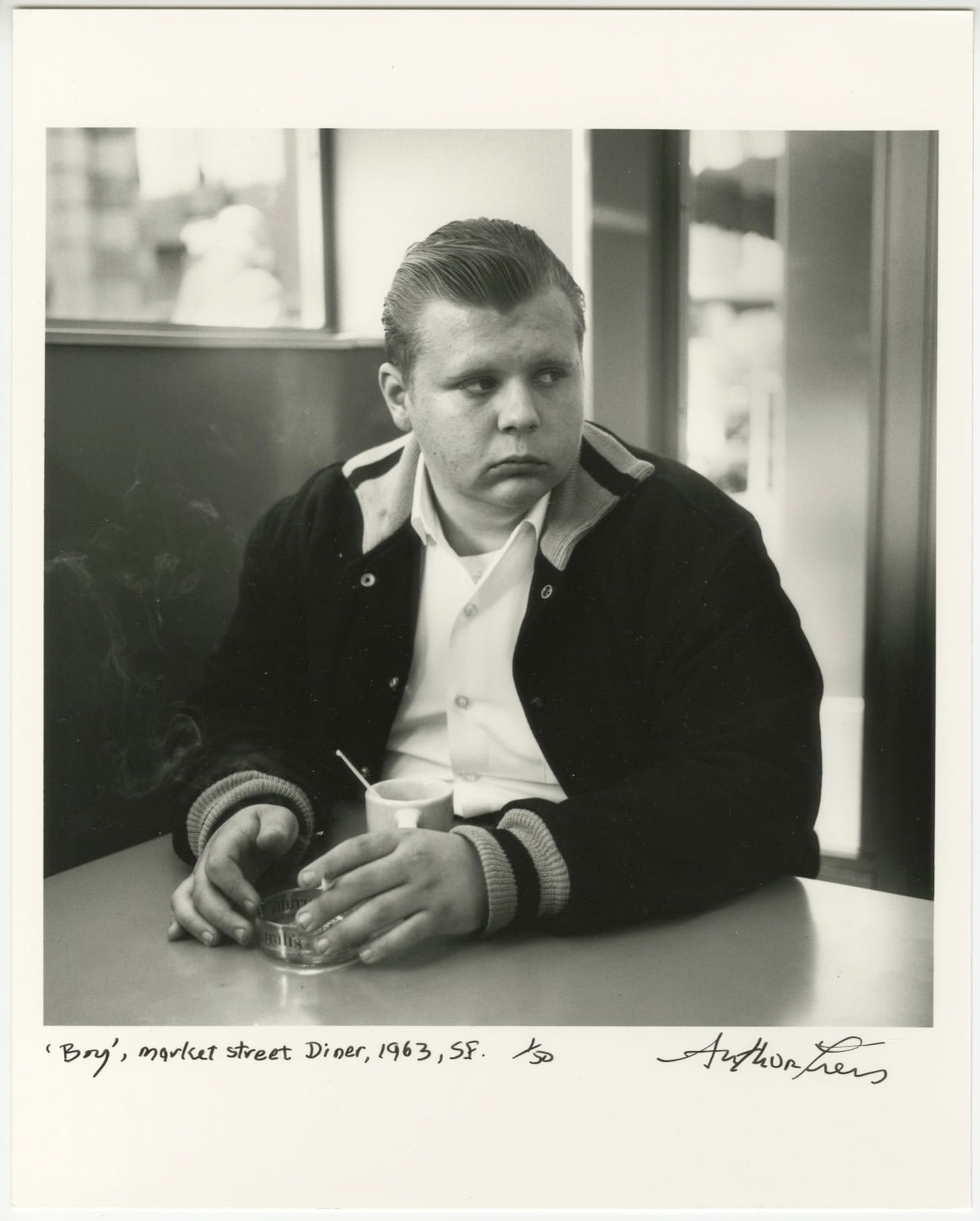 Arthur Tress, Boy, Market Street Diner, SF, 1964
