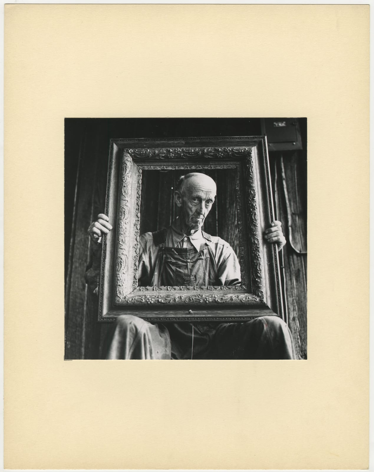 Arthur Tress, Farmer and Picture Frame, NC, 1968