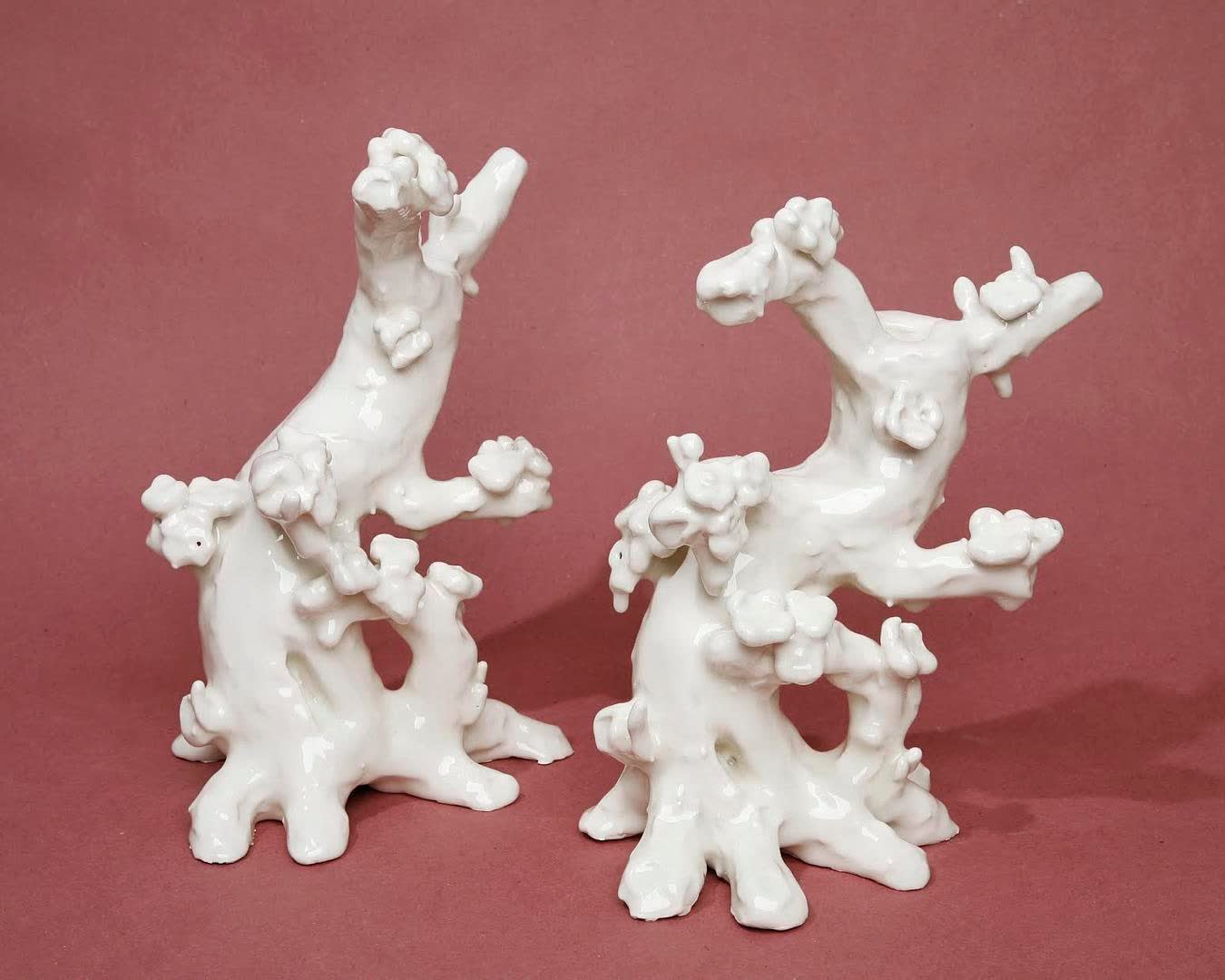 Jeffry Mitchell, Pair of blooming Plum Trees, 2015