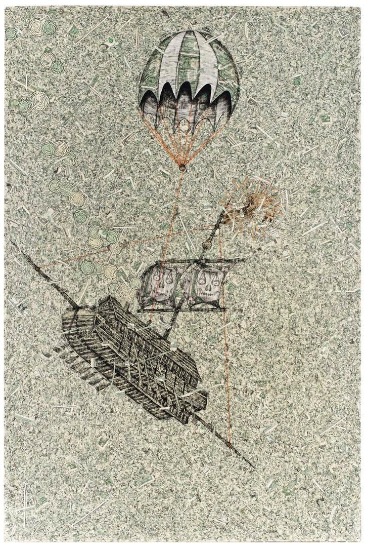Andrew Schoultz, Para Trooping Skull Ship, 2013