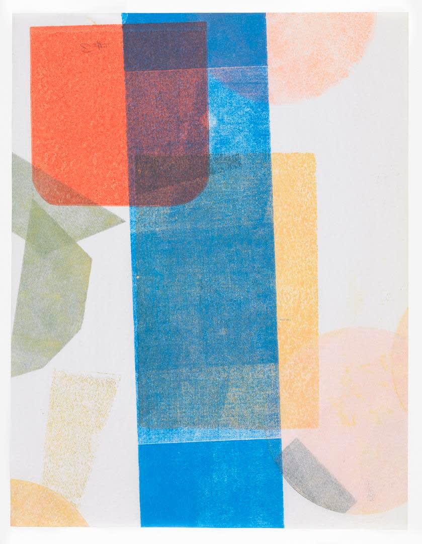 Austin Thomas, Red Square Blue Stripe, 2016