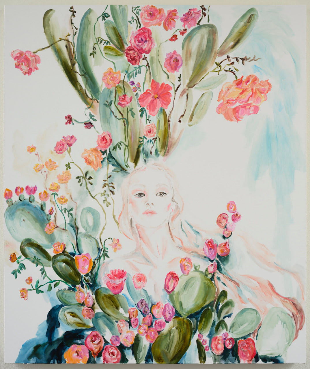 Elisa Johns, Desert Nymph Cacti Wildflowers, 2024