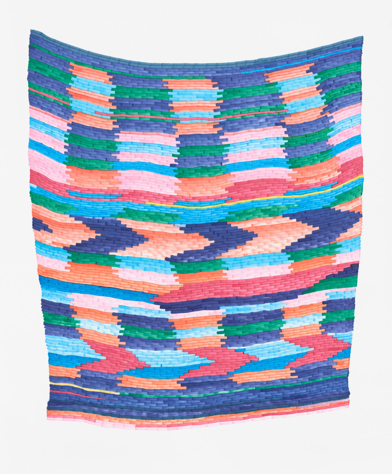 Carly Glovinski, (duplicate) Switchback Rag Rug, 2024