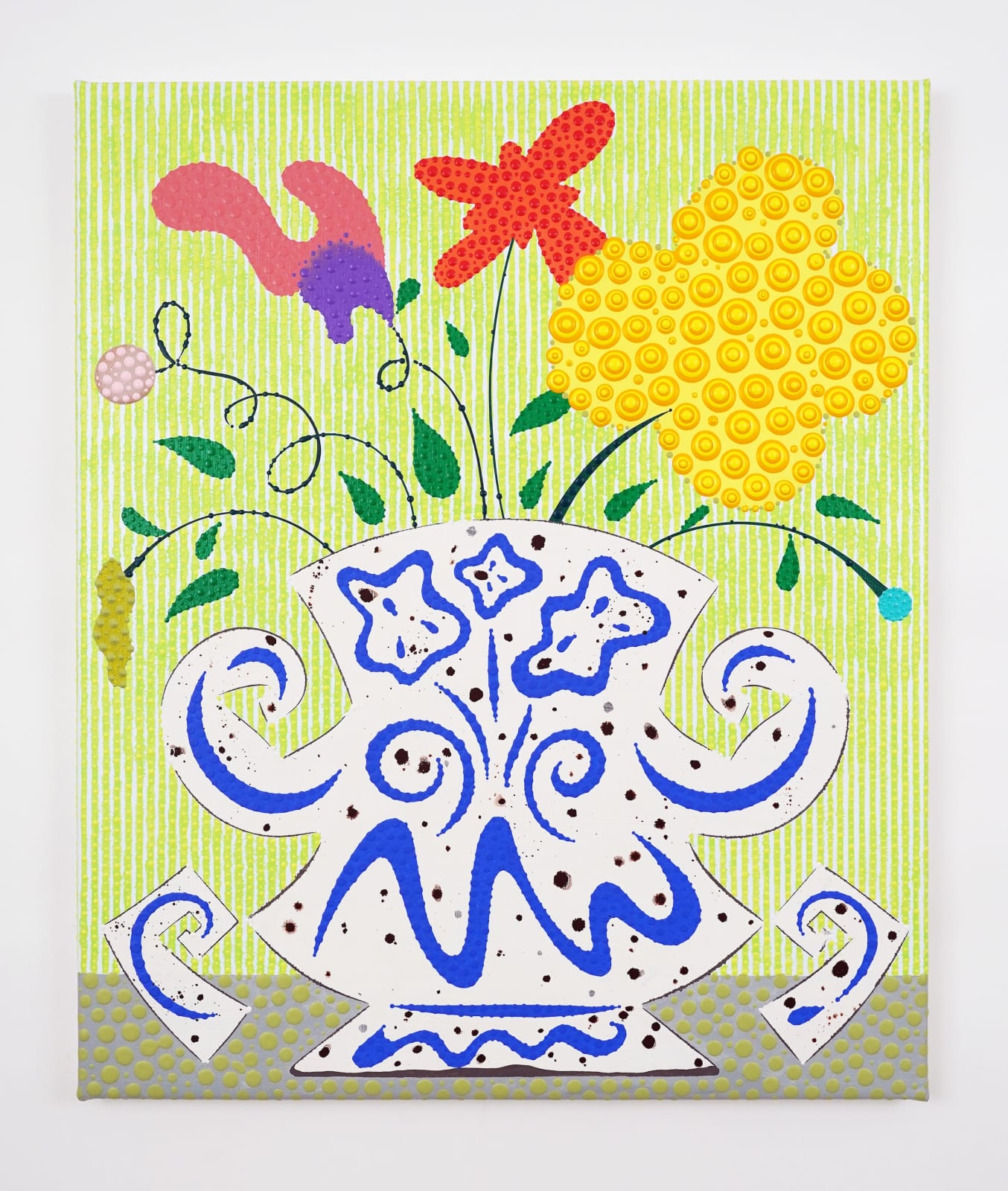 Eric Hibit, Flowers in a Strongman Vase, 2025