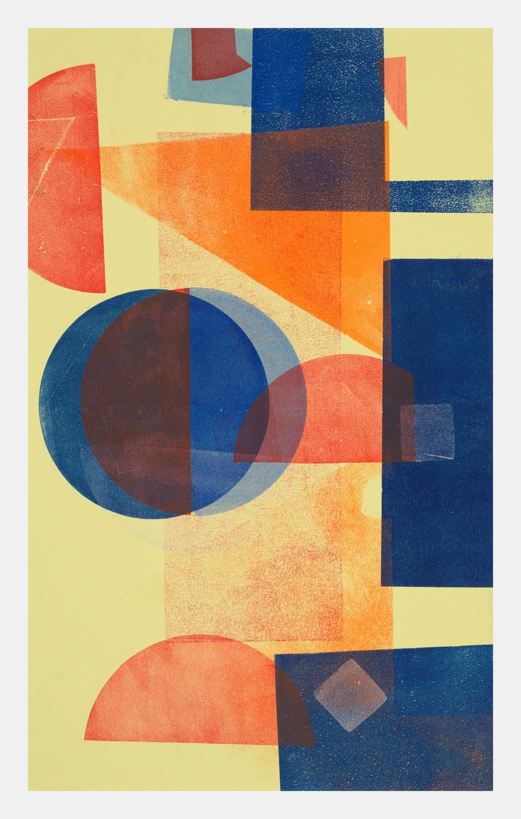 Austin Thomas, Orange, Blue and Red over Yellow, 2023