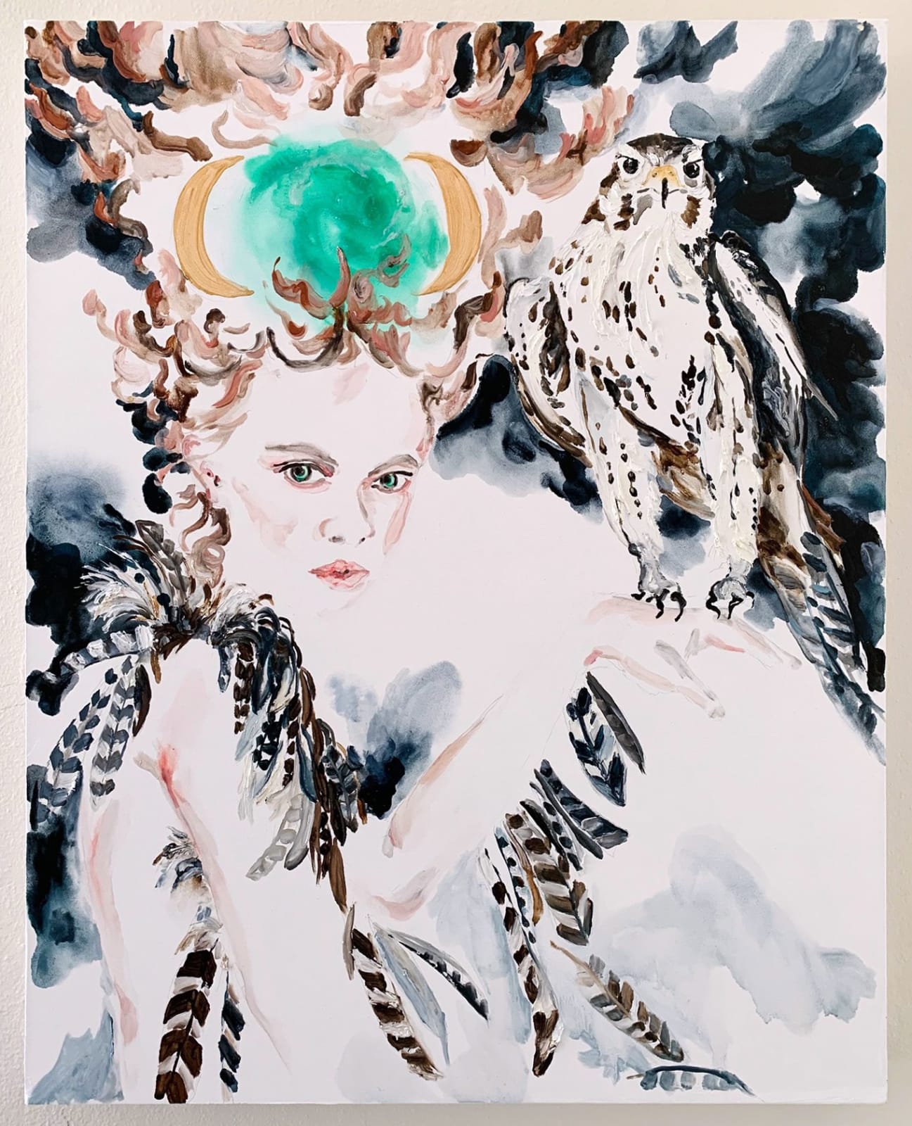 Elisa Johns, Painting based on "Auset", 2021