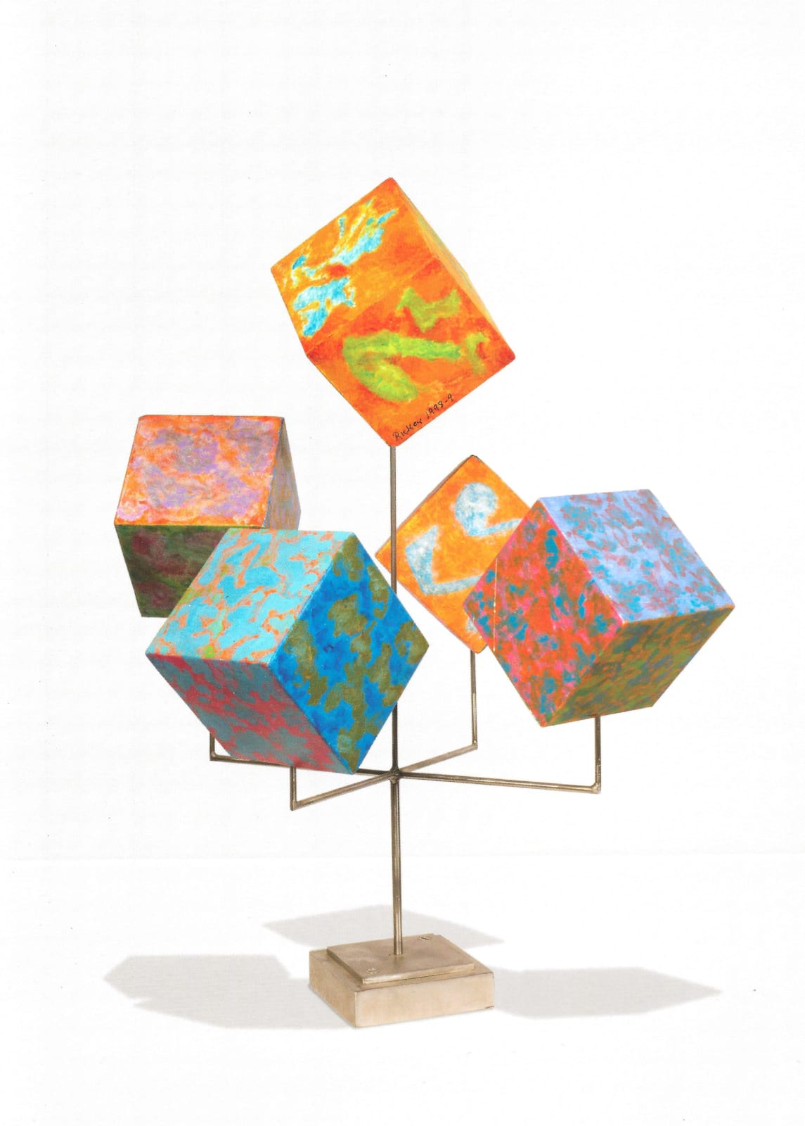 morrison-gallery-george-rickey-Five Cubes Polychrome