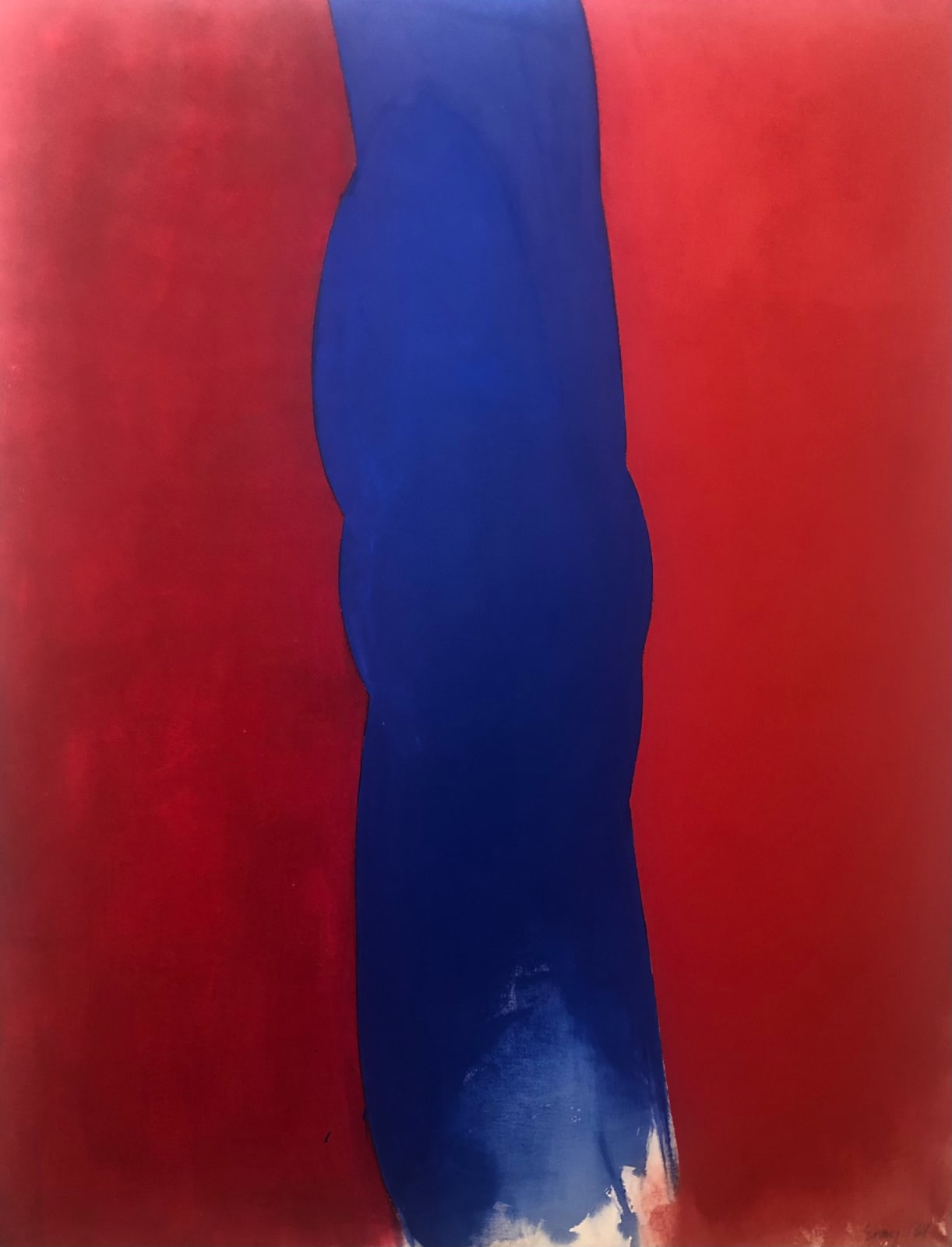 Cleve Gray, Blue Passage Through Red, 1968