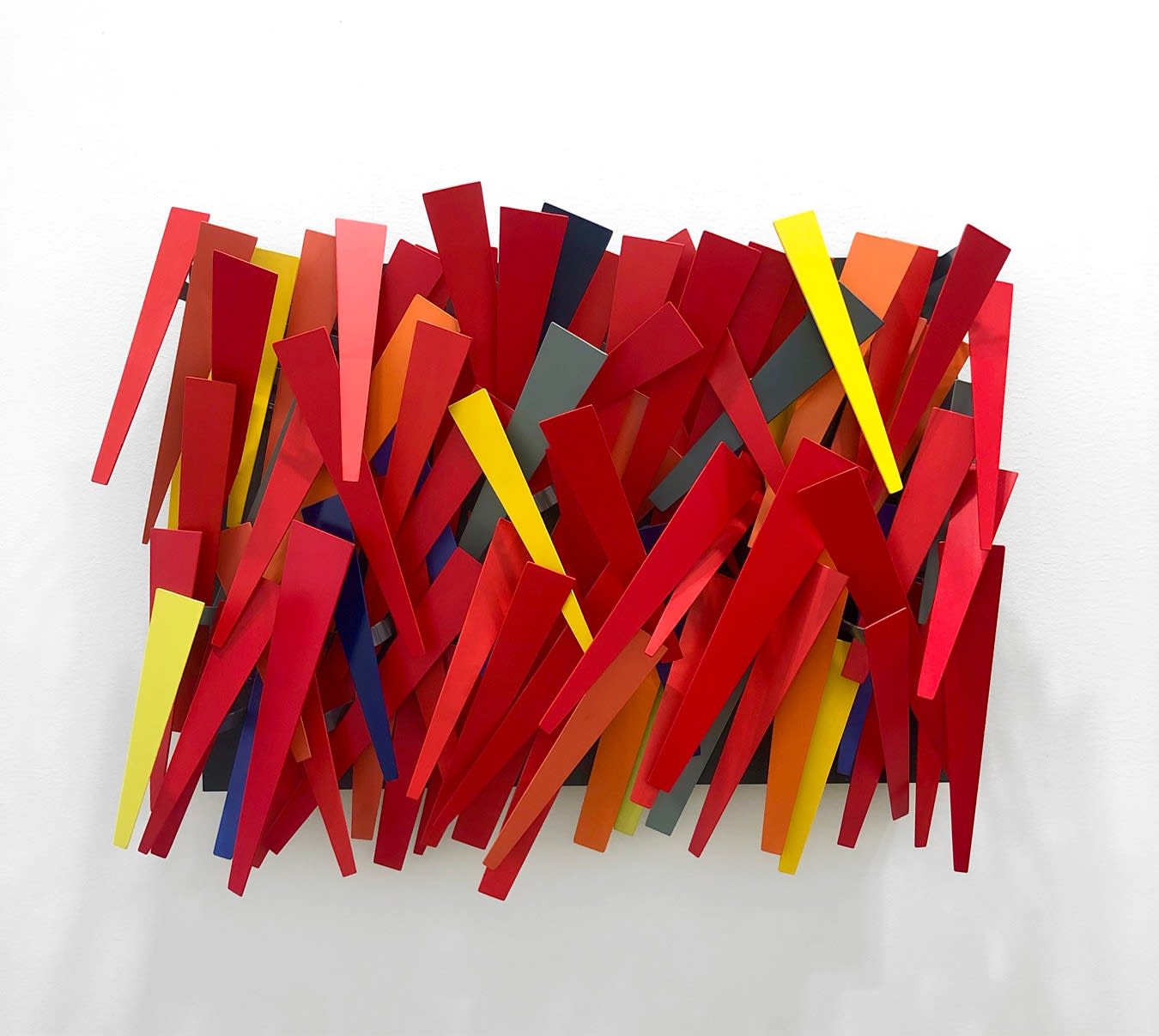 Ricardo Cárdenas, Red Rain wall sculpture, 2021