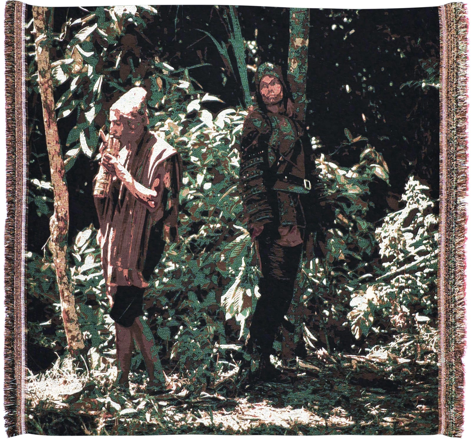 Muriel Gallardo Weinstein, Colonist and native indigenous (based on a still from the Film “Aguirre the Wrath of God” from Werner Herzog) Textile, 2022