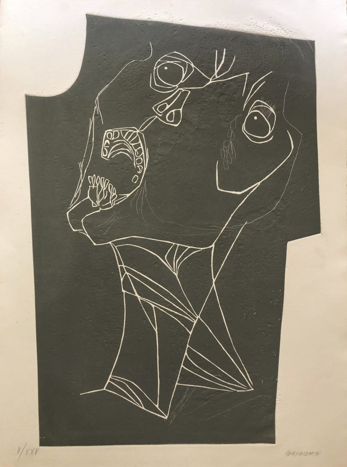 Oswaldo Guayasamín, El grito 3 - Variante, 1973